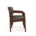 thumbnail image 2 of Pemberly Row 2-Seat Fabric Waiting Reception Tandem Seating in Walnut/Brown, 2 of 5