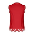 thumbnail image 5 of TKLPEHG Womens Tank Tops Square Neck Lace Tank Top Loose Casual Comfy Summer Clothes Lightweight Solid Color Sleeveless T Shirt Fashion Blouses (Red,L), 5 of 6