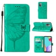 thumbnail image 2 of Dteck Samsung A52 Case, Butterfly Patterned Wallet Case, Magnetic Hand Strap Credit Card Holder Slots Synthetic Leather Kickstand Protective Cover For Samsung Galaxy A52, Green, 2 of 11