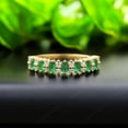 thumbnail image 2 of SHREENATHJEWELRY 6x4MM / 2.5Ct Emerald Bridal Wedding Band Half Eternity Women Jewelry May birthstone Proposal Band Engagement Gift Band, 2 of 7