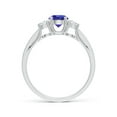 thumbnail image 2 of Angara Natural 0.5 Ct. Tanzanite with Diamond Classic Ring in 14K White Gold for Women (Ring Size: 8), 2 of 10