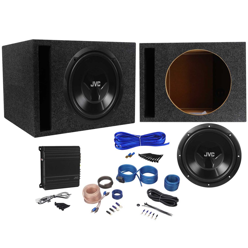 JVC CSPK202 Sub Amp Combo 12" 1000W Subwoofer+300W Amplifier+Vented