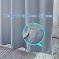 thumbnail image 6 of Light Gray Shower Curtain Liner, Light Gray Fabric Shower Liner, 2-in-1 Bathroom Shower Curtain and Liner, 12 Grommet Holes, Water Proof, Machine Washable, Hotel Quality, 72 x 72 Inches, 6 of 7