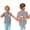 Gray, variant on Bnwani Summer Rollbacks Girls Boys Toddler Floral Print Short-sleeved Tops Baby Boy Cotton Comfortable Soild Tops Blouse Size 3-4 T