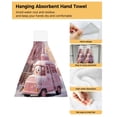 thumbnail image 4 of Japanese Cherry Blossom Moon Minimalist Hand Towel for Bathroom Kitchen Absorbent Hanging Towels Microfiber Kids Handkerchief, 4 of 7