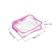 thumbnail image 2 of Uxcell S Size Clear Toiletry Bag Makeup Cosmetic Pouch with Zipper, Rose Red 3 Pack, 2 of 6