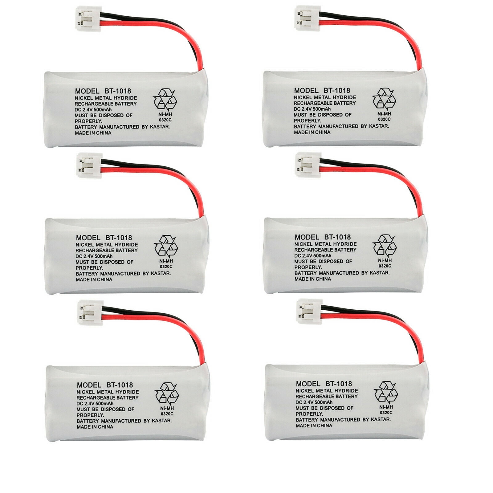 Kastar 6-Pack Battery Replacement for AT&T EL51359 EL52109 EL52209 ...