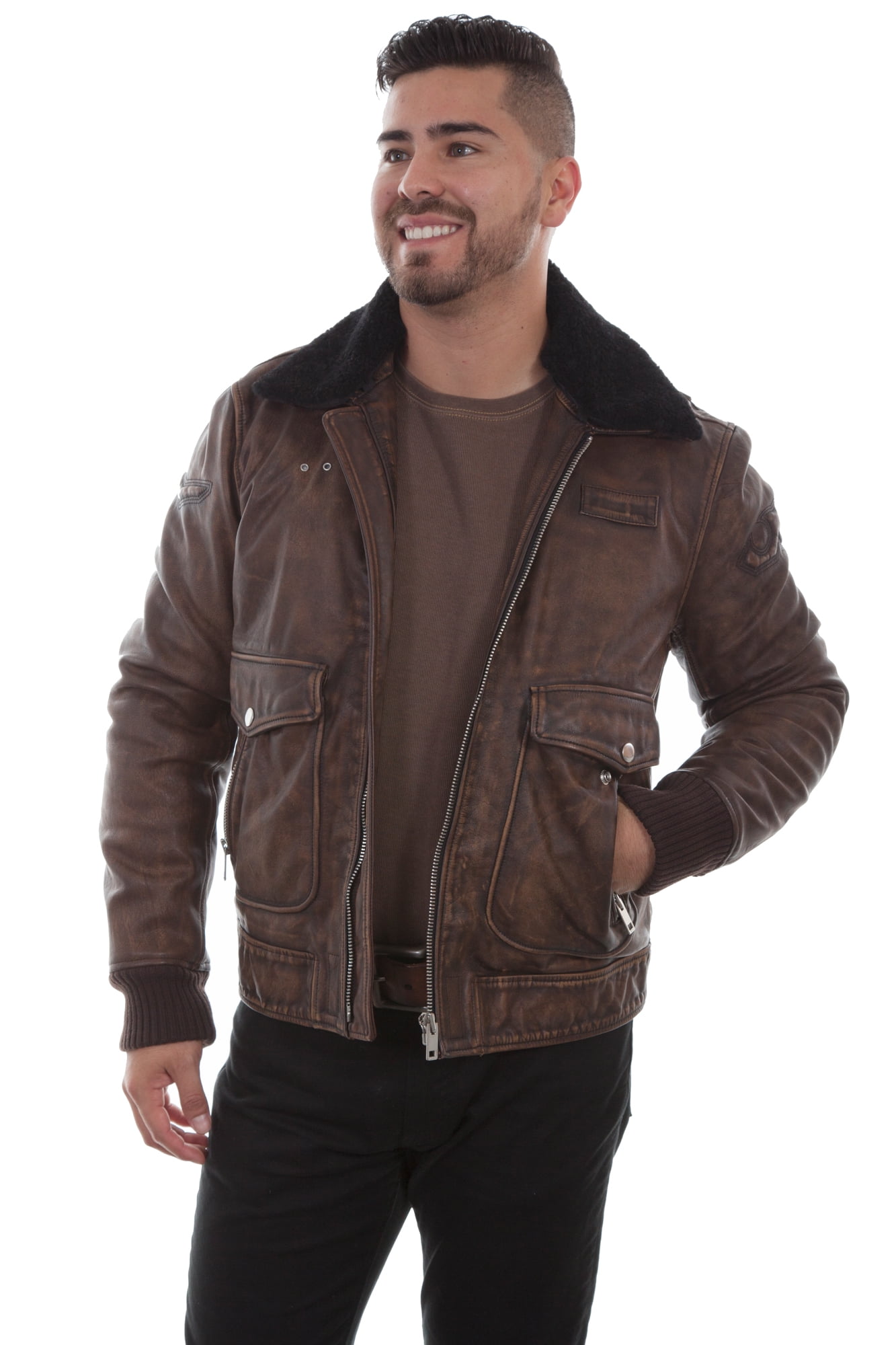 Scully Leather - Scully Mens Brown Leather Vintage Eagle Jacket XXL ...