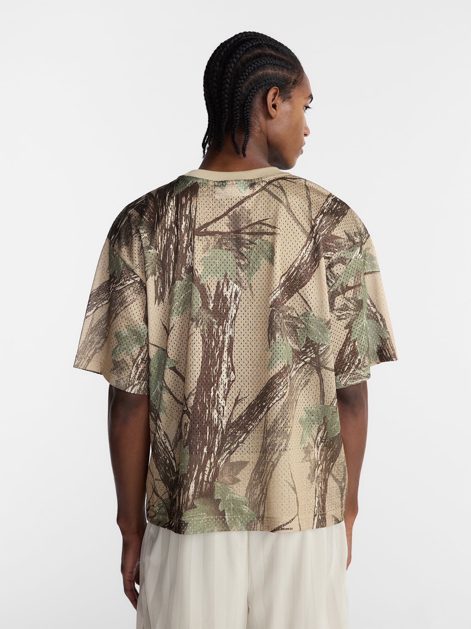 No Boundaries Graphic Boxy Fit Mesh Jersey Style Shirt, Men's XS-5XL