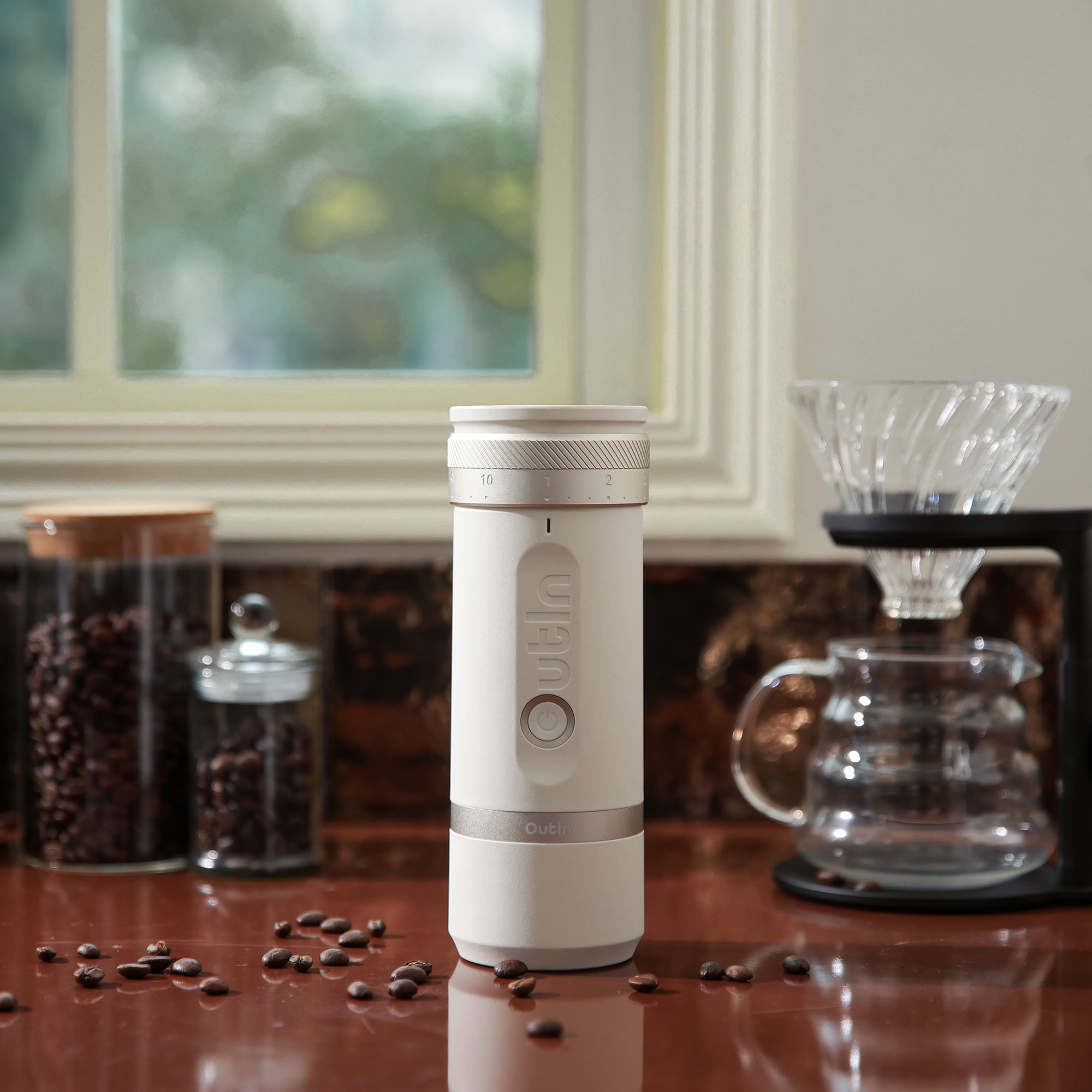 OutIn Fino Coffee Grinder (Sandstone White)
