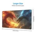 thumbnail image 2 of Bingfone Red And Blue Fire Dragon B Large Gaming Mouse Pad,Extended Desk Mousepad with Stitched Edges,Non-Slip Base,Water Resist Keyboard Pad for Gamer, Office & Home, 29.5 x 16 in, 2 of 6