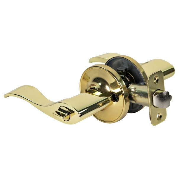 Ultra Security Lexington Keyed Entry Wave Door Lever Keyed Entry Interior And Exterior Lock Polished Brass Finish 1 Pack Walmart Com Walmart Com