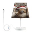 thumbnail image 2 of LED Desk Lamp Deers Wearing Christmas Hat Table Nightstand Lamps with 3 Color Temperatures for Home Bedroom Living Room Decor 6x11, 2 of 8