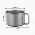 thumbnail image 2 of CHUNYAN Pure titanium double-layer coffee cup, tea cup set, travel cup, anti-scalding with handle,, 2 of 7