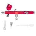 thumbnail image 4 of Fugacal Spray Gun, 2 Colores 0.2mm Gravity Feed Airbrush Gun Spray Art Tattoo Pintura Nail Cake Herramientas de decoración, para Pintura artística Tattoo Manicure Spray Modelo Nail Make up(Rouge) Fugacal No se aplica, 4 of 6