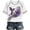 Beige, variant on T shirts for Women Women's Crew Neck Short Sleeve Tops Purple Awareness Ribbon Hummingbird Print Casual Loose Fit Support Daily Blouses