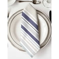 thumbnail image 2 of Cloth Napkins Set of 2 - 20x20 Inches, Beige Stripe Washable Reusable Table Napkins, Modern Abstract Art Navy Blue Striped Rustic Soft & Absortbent Dining Napkin for Party Wedding Hotel Restaurant, 2 of 8