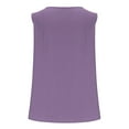 thumbnail image 5 of Gamivast Tank Top for Women Cotton Linen Sleeveless Button Up Tunic Tees Casual Loose Fit V Neck T Shirts Summer Beach Boho Tops Blouse Purple XXL Camisas Para Mujer Clearance, 5 of 7