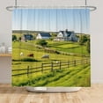 thumbnail image 4 of Pbobriich Farmhouse Farm Shower Curtain,Cabin and Animals Cow Waterproof Polyster Bathroom Curtain,72"x78", 4 of 5