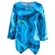 thumbnail image 1 of Gibobby Blusas Holgada Tops Vintage con estampado de y dobladillo Irregular con cuello en V suelto informal de manga larga para mujer（Verde， L), 1 of 4
