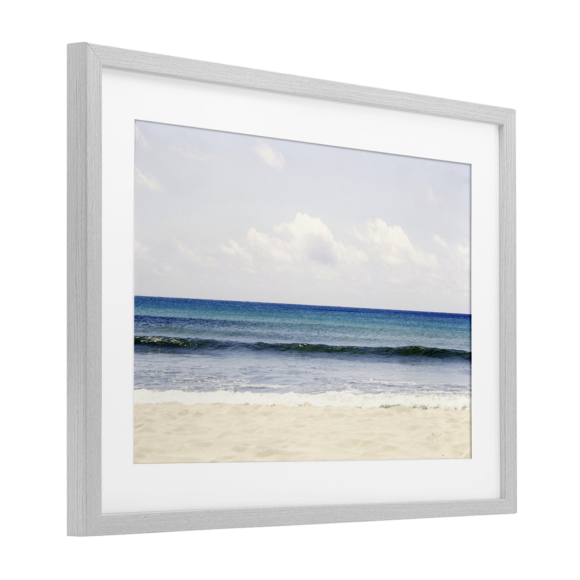 Stupell Industries Summer Seaside Escape Gray Framed Print Under Glass, design by Gemma Bardot