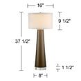 thumbnail image 7 of Possini Euro Design Karen 36" Tall Large Mid Century Modern End Table Lamps Set of 2 Dark Gold Glass Living Room Bedroom, 7 of 7