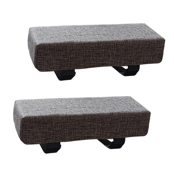 2x Cojín para reposabrazos de silla Almohadilla de esponja para reposabrazos Almohada de apoyo para el codo para Gris oscuro