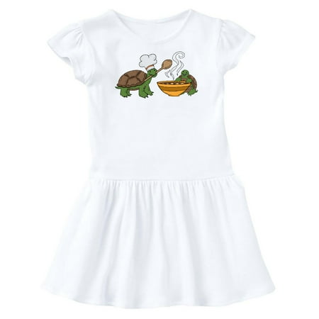 

Inktastic Cute Turtle Chefs Making Soup Gift Toddler Girl Dress