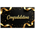 thumbnail image 2 of Elegant Black and Gold Celebratory Script Banner Decorative Backdrop Party Decorations Graduation Wedding Event Celebration Photography Props Promotions, 2 of 4