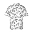 thumbnail image 3 of Daiia Hand Drawn Turtle Hawaiian Shirt for Men Gentle Cotton Regular Short Sleeve Casual-Small, 3 of 9