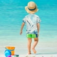 thumbnail image 6 of BZSMCE Summer T-shirt Sunscreen Seagulls over Waves Pattern Swim Tops, 6 of 6
