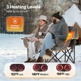 thumbnail image 7 of 45W Heated Double Camping Chair w/ 2×27000mAh Power Banks, 3 Heat Levels, Orange and Gray, 7 of 7
