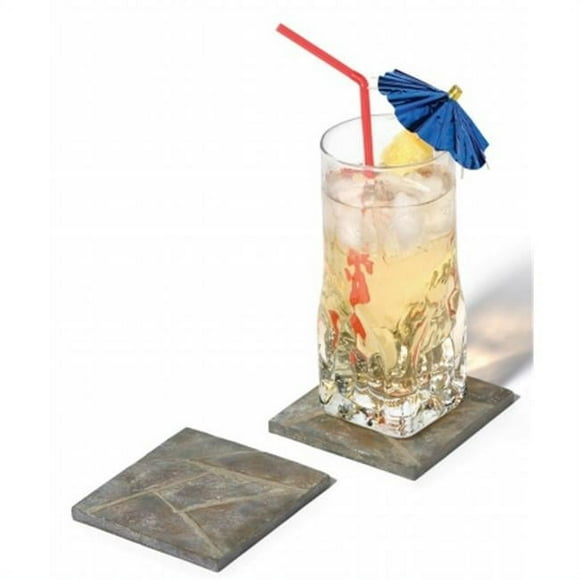 Spectrum Diversified 19440 Faux Stone Coasters 4 Count Pack Of 6