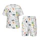 thumbnail image 1 of Fotbe Easter Rabbit Pijama Estampada de 2 Piezas para Niños – Ropa de Dormir de Manga Corta Cómoda para Niños y Niñas, Camiseta y Shorts de Algodón-Medium, 1 of 6