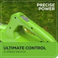 thumbnail image 5 of Greenworks 24V Cordless Axial Blower (90 Mph / 320 Cfm) with 2Ah USB Battery & Charger 2415702, 5 of 14
