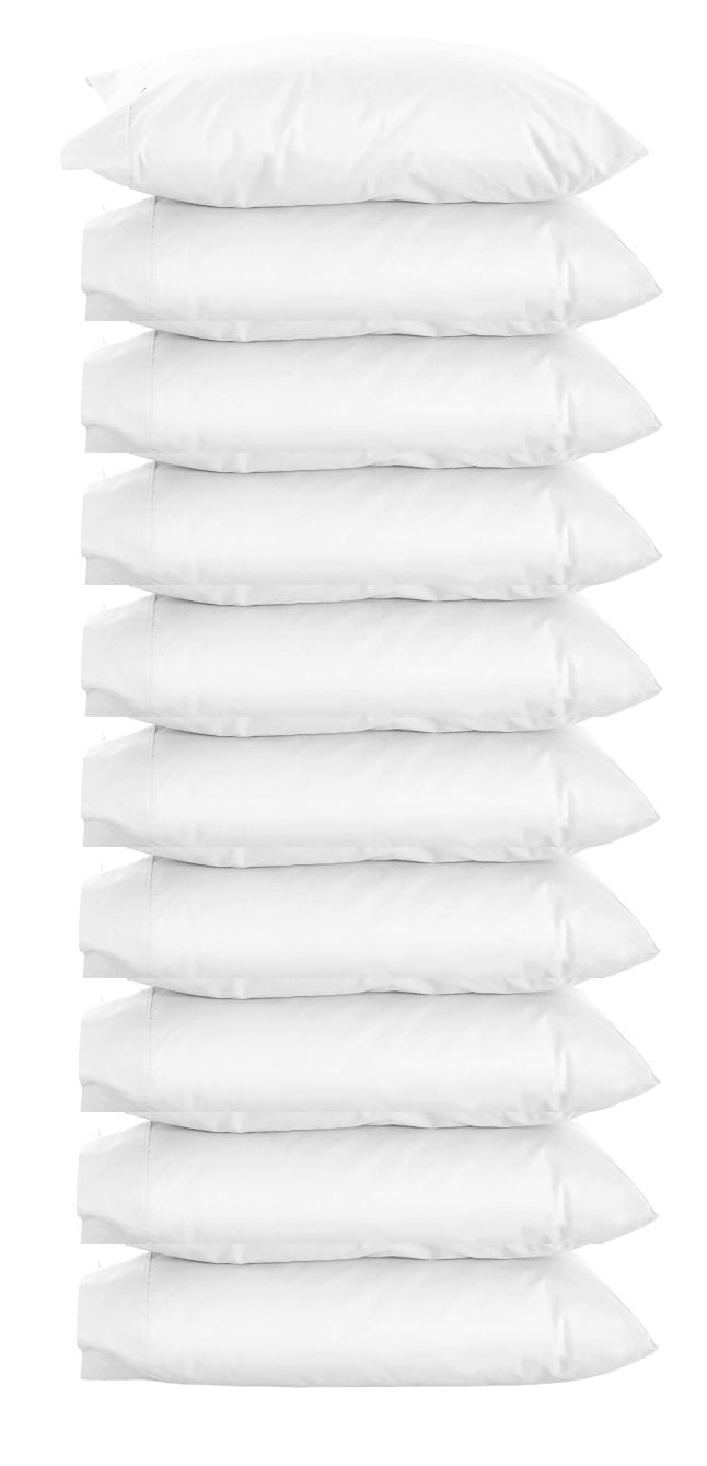 The Great American Store King Size Pillow Cases Solid White 10 Pack Bulk Pillow Cases With