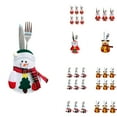 thumbnail image 4 of Billuyoard 1/3/6 Uds. Adornos navideños muñeco de nieve cocina vajilla titular bolsa fiesta regalo ornamento adornos navideños para la del Type4 NO4, 4 of 6