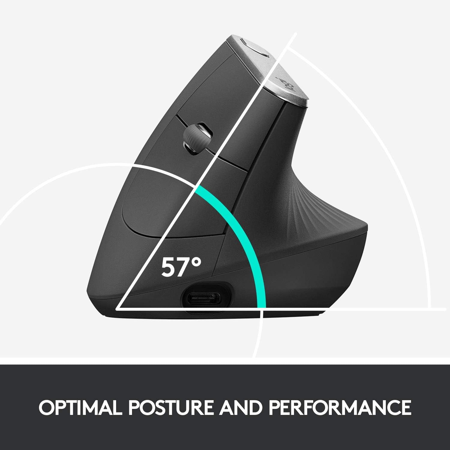 Restored Logitech MX Vertical Wireless Mouse - 996-000471 (Refurbished)