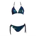 thumbnail image 1 of Maillot de Bain Rehausseur pour Femmes Ensemble Bikini à Sequins, 1 of 4