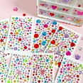 thumbnail image 4 of TFixol Sparkling Acrylic Rhinestone Stickers for Kids DIY Craft Projects - Large Round Gem Decals (9.3x15.8cm) - Perfect for Art, Decor, and Party Accessories, 4 of 6