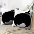 thumbnail image 3 of LALILO Throw Pillow Covers Woman Afro Hair Afro Avatar Big Black Cushion Cover 18" x 18", 2 Pack, 3 of 6