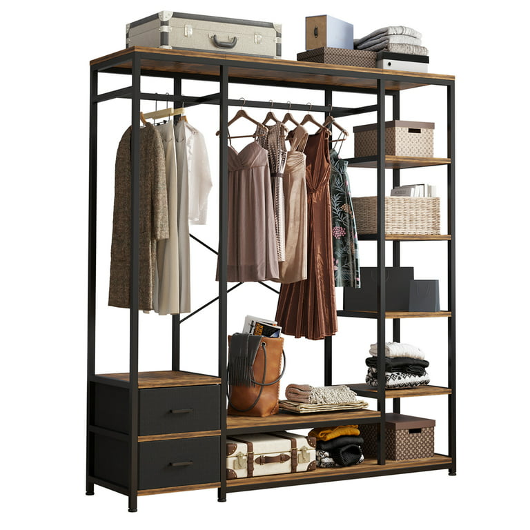 Vintage Clothes Closet/Storage Organizer Freestanding Garment Rack