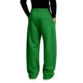 thumbnail image 5 of GrmtClth Mens Sweatpants Wide Leg Athletic Soft Fleece Elastic High Waist Loose Fit Streetwear Lounge Pants with Storage Pockets Green S, 5 of 5