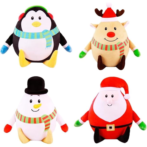 Set de 4 peluches navideños PELUCHERIA Bombom de 21 cm
