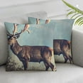 thumbnail image 3 of Large Reindeer in Norway' Abstract Throw Cushion Pillow Cover for Living Room, Sofa, 3 of 7