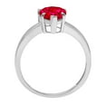 thumbnail image 2 of 2 ct Pear Cut Simulated Ruby Solitaire 18K White Gold Womens Engagement Ring, 2 of 5