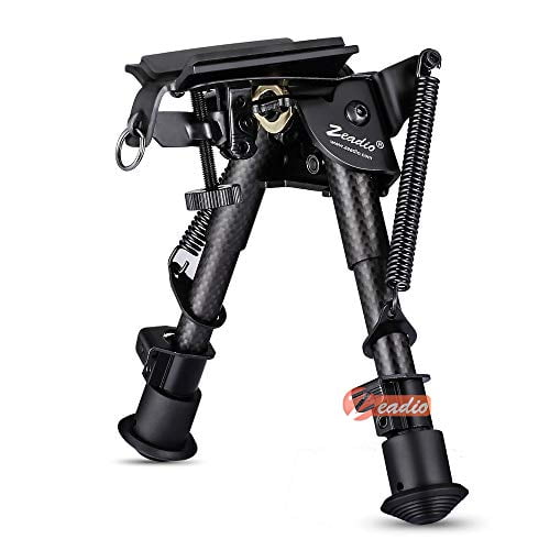 6"- 9" zeadio Carbon Fiber Extendable Tactical Bipod with Sling Mount 