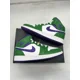 thumbnail image 1 of Ni - ke Size 7Y Youth - Air Jordan 1 Mid Incredible Hulk Court Purple Green Aloe White, 1 of 5