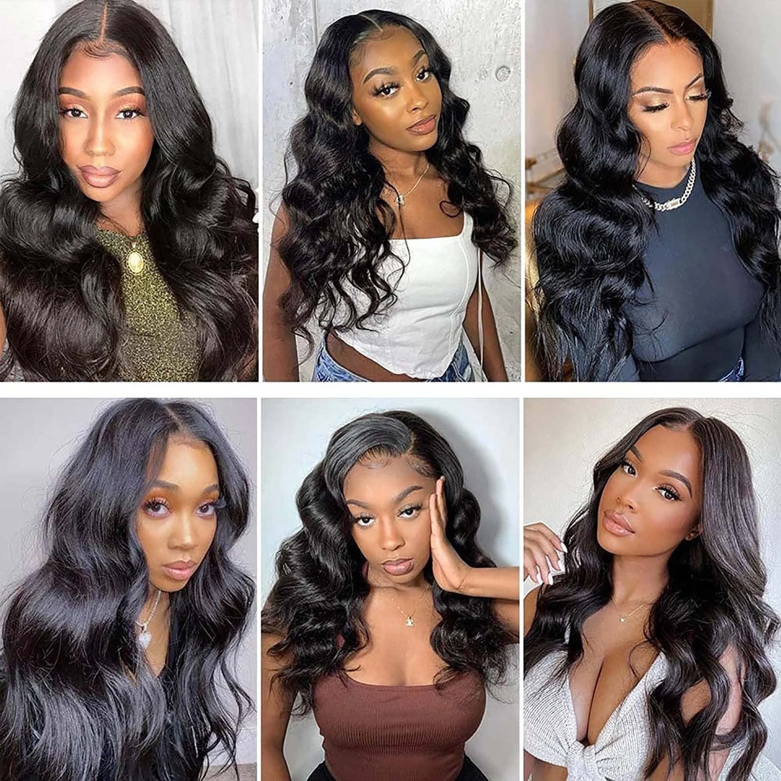 4x4 Lace Closures Wigs Human Hair Body Wave Wear and Go Human Hair Wigs Natural Black Color 14--24Inch Brazilian Virgin Real Human Hair Wigs Extensions