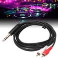 thumbnail image 1 of 6.35mm To 2RCA Cable, Portable Stretch Resistance 6.35mm To 2RCA Easy To Operate 6.35mm To 2RCA Audio Cable  for  Device, 1 of 8